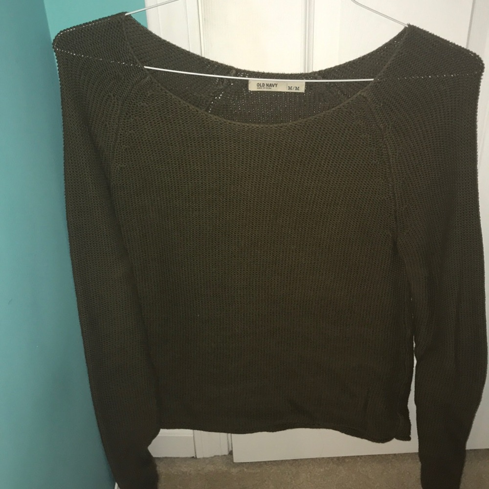 green sweater